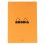 Bloc Rhodia orange 14,8x21 80F agrafées 80g ligné & marge