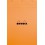 Bloc Rhodia orange 21x29,7 80F agrafées 80g uni
