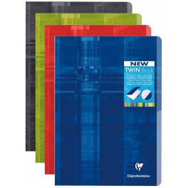 Twin Book piqué à indexage central 21x29,7 96p séyès Twin Book piqué à indexage central 21x29,7 96p séyès