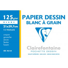 Pochette dessin à grain A4 12f 125g Pochette dessin à grain A4 12f 125g