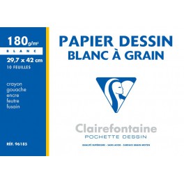 Pochette dessin à grain A3 10F 180g Pochette dessin à grain A3 10F 180g