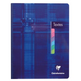 Cahier de textes broché 17x22 144p séyès - impression haute qualité Cahier de textes broché 17x22 144p séyès - impression haute qualité
