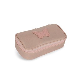 Trousse scolaire modulaire irisée papillon rose