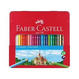 CRAYONS DE COULEUR CHATEAU, BOITE METAL 24X